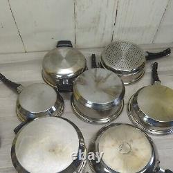 10 Piece West Bend Kitchen Craft Waterless Stainless Cookware Set Pots Pans Lids