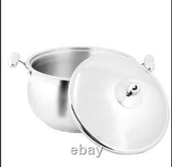 12pc Cookware Bigstainless Steel Casserole Stockpot Pot Hob Set With Glass Lids