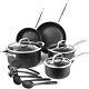 13Pcs Nonstick Stainless Steel Cookware set Frying Pans Soup Pot Cookware H1T5