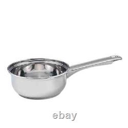 14cm Milk Pan Stainless Steel Handle Saucepan Milkpan Brushed Kitchen Cookware