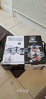 16 pieces inox cookware set induction