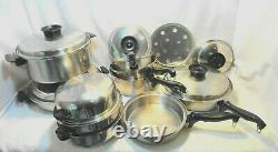 17 pc Set Chef's Ware Townecraft 5 -Ply Multi-Core T304 Stainless Steel Cookware