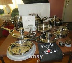 20 Pc Berghoff Belgium Tfk Master Cookware 18/10 Stainless Steel Copper Core