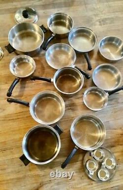 20 piece SALADMASTER T304S Waterless Cookware Stainless Steel pot pans skillet