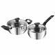 2 Pcs Vinod Stainless Steel Napoli Cookware Set, Saucepan 1.5L, Casserole 2.2 L