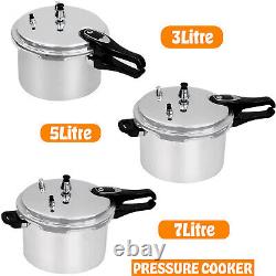 3/5/7 Litre Home Dual Handle aluminum Pressure Cooker Kitchen Catering Cookware