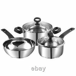 3 PCs Vinod Stainless Steel Induction Friendly Cookware Set
