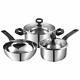 3 PCs Vinod Stainless Steel Induction Friendly Cookware Set