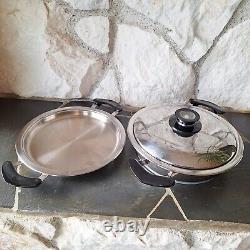 3 Piece Set AMC Stainless Steel Cookware SaucePan Skillet Griddle Visiotherm Lid