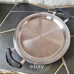 3 Piece Set AMC Stainless Steel Cookware SaucePan Skillet Griddle Visiotherm Lid