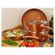 4 PCS URBN-CHEF Ceramic Copper Induction Frying Pans Pots Saucepans Cookware Set