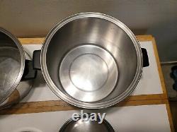 5 PIECE LIFETIME T304 STAINLESS STEEL COOKWARE, 1 1/2 (withlid), 2, 6 & 8 QT POT