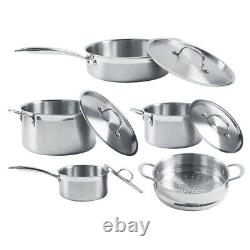 5 Piece Cookware Set Saucepan Pot Frying Pan With Lids Cooking Tool