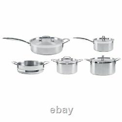 5 Piece Induction Saucepan Cookware Soup Pot Milk Pan Set Stainless Steel Lid