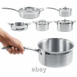 5pcs Saucepan / Frypan Cookware Set Soup Pot Fry Pan Stainless Steel