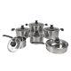 6Pc Stainless Steel Cookware Set Casserole Pot Saucepan Cookware Dining Set