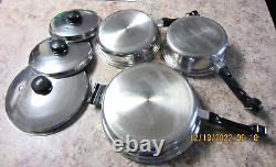 6 PC Vintage SALADMASTER Stainless Steel Cookware Set T 304S