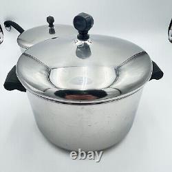 8 Piece FARBERWARE Durable Stainless Steel Pans Pots Set Cookware Vintage