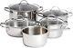 9-Piece Stainless Steel Induction Cookware Set, Silver