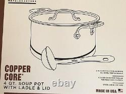 ALL-CLAD Copper Core 4 Quart Casserole SOUP Pan/Pot & Ladle NEW IN Box