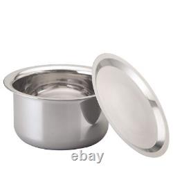 Alda Triply Stainless Steel Milk Pot Tope/Patila 10 Ltr 30cm With Lid Cookware
