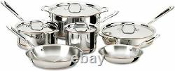 All-Clad 6000 7SS Copper Core 5-Ply Bonded Dishwasher Safe 10 Piece Cookware Set
