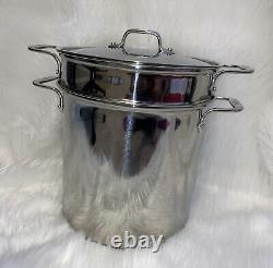 All-Clad A4 Stainless Steel 12 Quart Stock Pot with Lid Kitchen 4 Pc Cookware