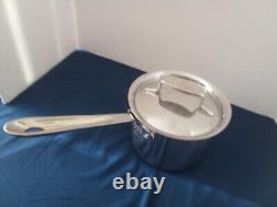 All Clad Cookware 2qt saucepan with lid and 4qt sauce pan witho lid