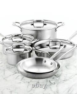 All-Clad D5 Brushed Stainless Steel 10-Pc. Cookware Set Brand New