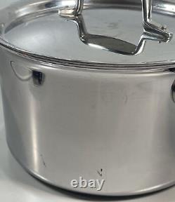 All-Clad D5 Stainless Polished 5-ply Bonded Cookware Sauce Pan with lid 4 QT
