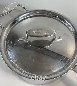 All-Clad D5 Stainless Polished 5-ply Bonded Cookware Sauce Pan with lid 4 QT