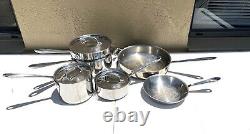 All-Clad Stainless-Steel 10-Piece Cookware Set 2 Frypans, Saucepan, Lids +More