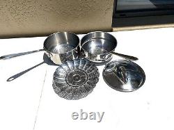 All-Clad Stainless-Steel 10-Piece Cookware Set 2 Frypans, Saucepan, Lids +More