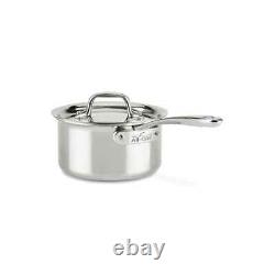 All-Clad Stainless Steel Compact Tri-Ply Bonded 2-qt Sauce Pan with Lid
