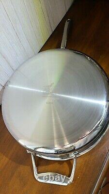 All-Clad d5 Polished Stainless-Steel Saute Pan with Lid, 4-Qt