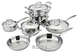 All-Ply 11pc Cookware Set 18/10 Copper core, Multi Ply, 5-Ply, Pots, All clad