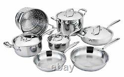 All-Ply 11pc Cookware Set 18/10 Copper core, Multi Ply, 5-Ply, Pots, All clad