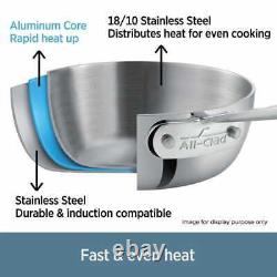 All-clad D3 Stainless 3-ply Bonded Everyday 6-qt Stock pot with lid