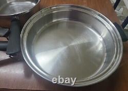Amway Queen 18/8 Stainless Steel 6pc 10,8 Skillets & 2 Qt Sauce Pan Cookware