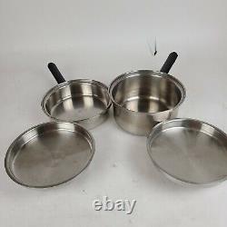 Amway Queen Cookware Set Multi-Ply 18/8 Stainless Steel USA Pots & Pans 10 Piece