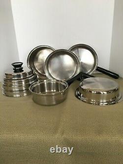 Amway Queen Multi Ply 18/8 Stainless Steel Cookware Set of 21 Made USA Pre Owned