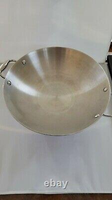 Anolon Advanced Impact Bonded 18/10 Stainless Steel 14' Wok with Original Lid