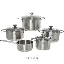 BALLARINI Sirolo 5 Piece Stainless Steel Cookware Pot Set £165