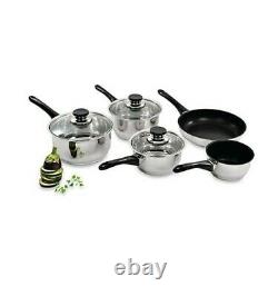 BergHOFF Cooking Pans SetVision 8 Piece Stainless Steel Cookware NEW