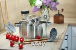 Berretti Mistral Cookware Set 10 Pcs, Saucepan, Stewpots, Stockpot, Lids, Pots