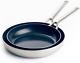 Blue Diamond Tri-Ply Stainless Steel Ceramic Nonstick Cookware Frypan/Skillet Se