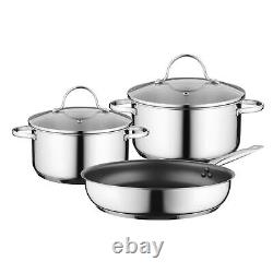 Bosch Hausgerate HEZ9SE030 3 Piece Stainless Steel Finish Pan Set