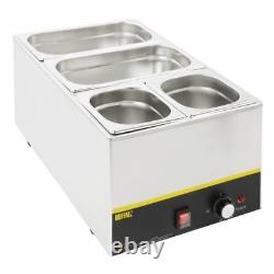 Buffalo Bain Marie With Pans Stainless Steel Pot Cookware Electric Warmer