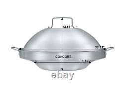 CONCORD Stainless Steel 8 Piece 22 Comal Cookware Set. Comales Discada Set