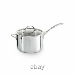 Calphalon Kitchen Sauce Pan Lid Cookware Tri Ply Stainless Steel 4 1/2 Quart New